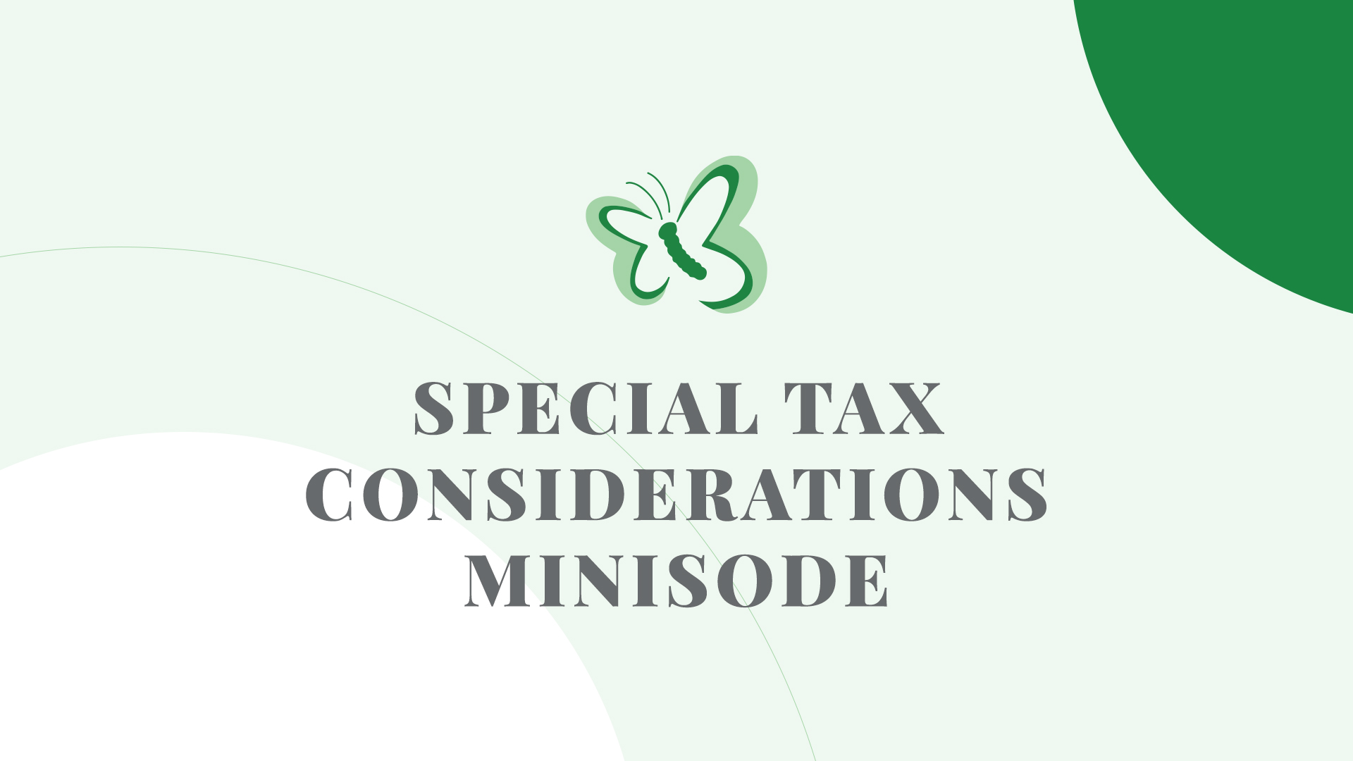 Special Tax Considerations Course