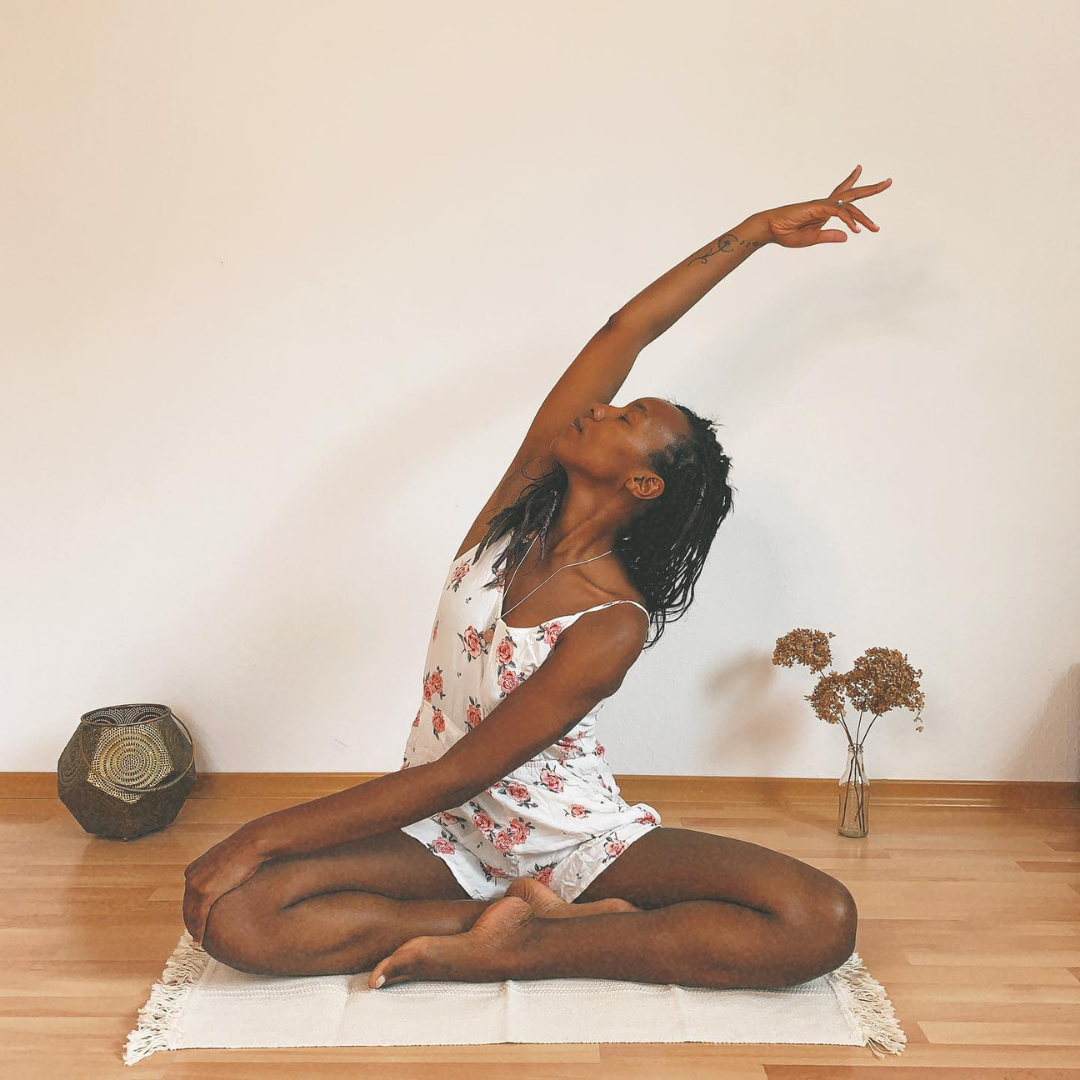 Woman practicing yoga