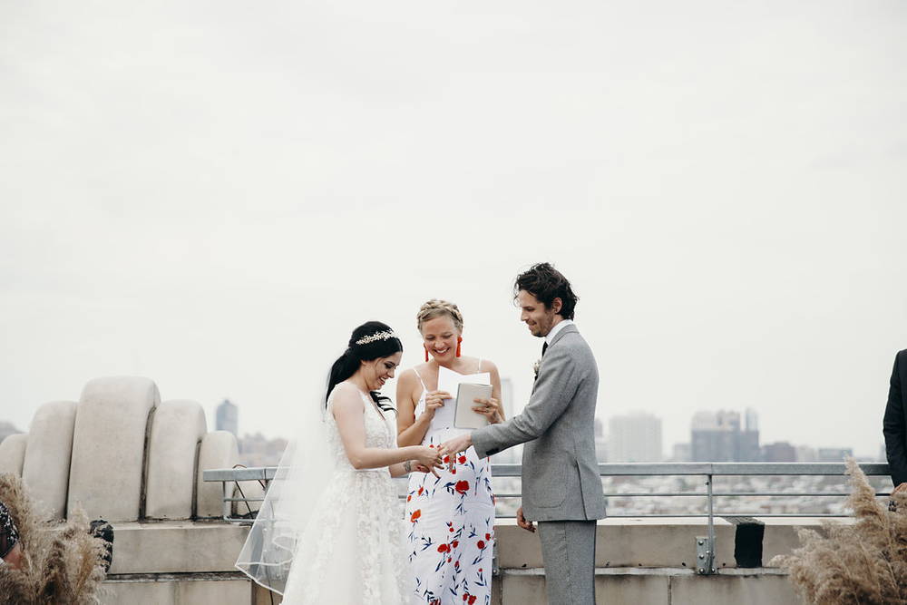 Friend officiating wedding in Philadelphia