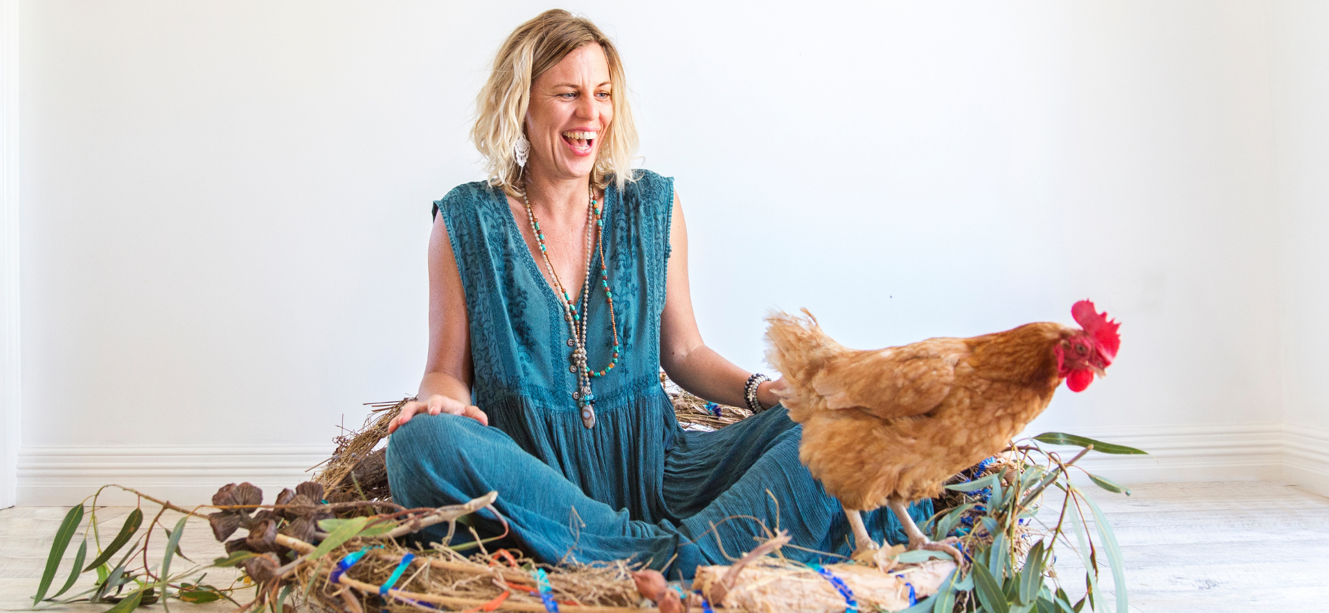 Image of Fleur Porter with Chicken