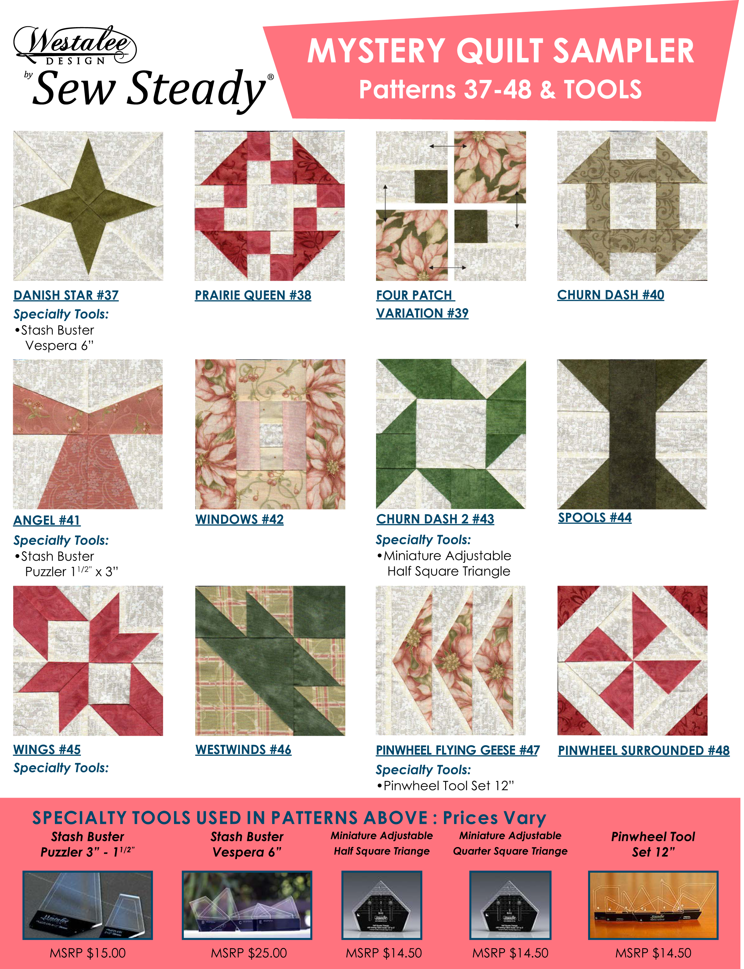 Mystery Sampler Quilt By Leonie West & Westalee Design - 5