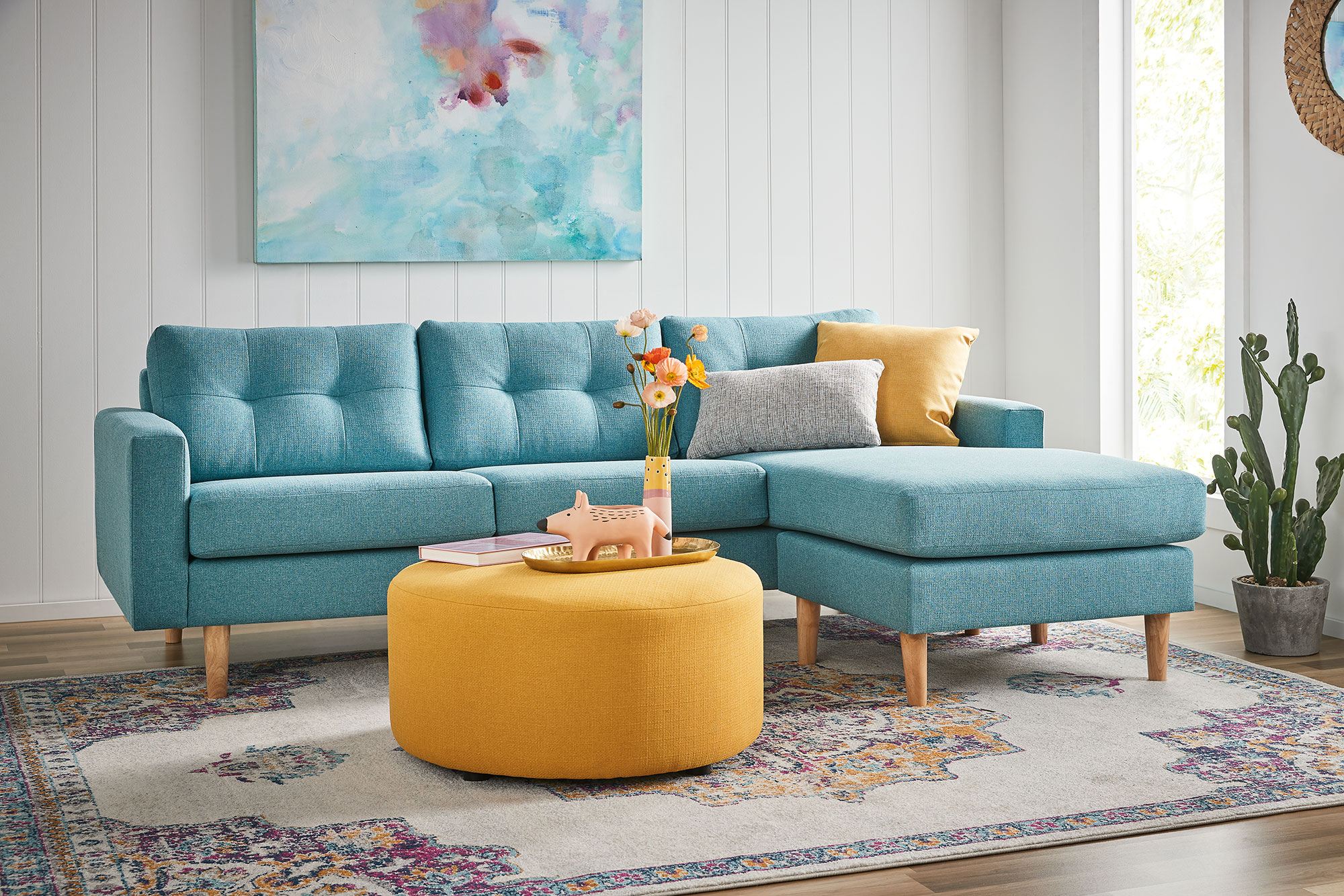 l shape sofa with ottoman