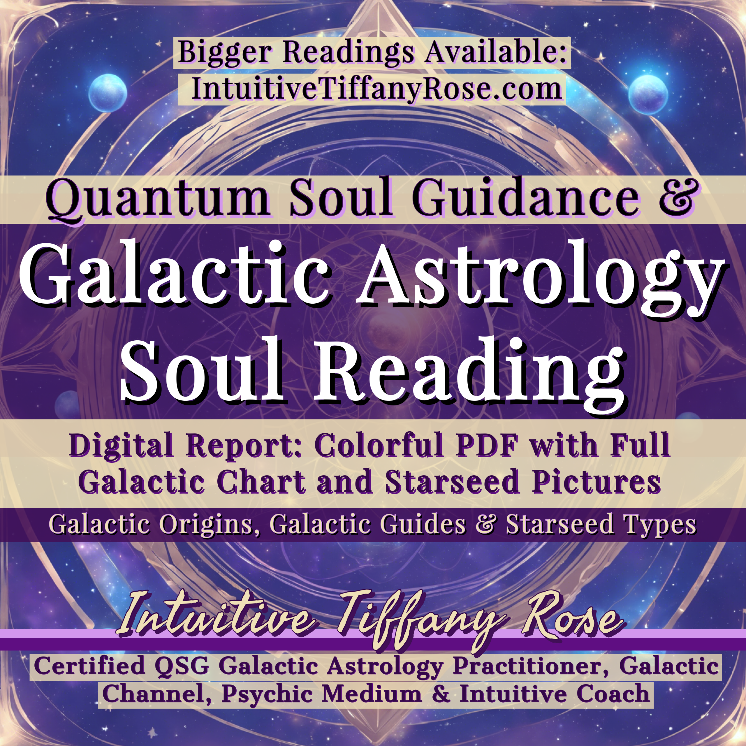 GALACTIC ASTROLOGY -Digital Report, Starseed Reading with Full Galactic Chart. Starseed Origins, Starseed incarnations, Starseed types. Intuitive Tiffany Rose.