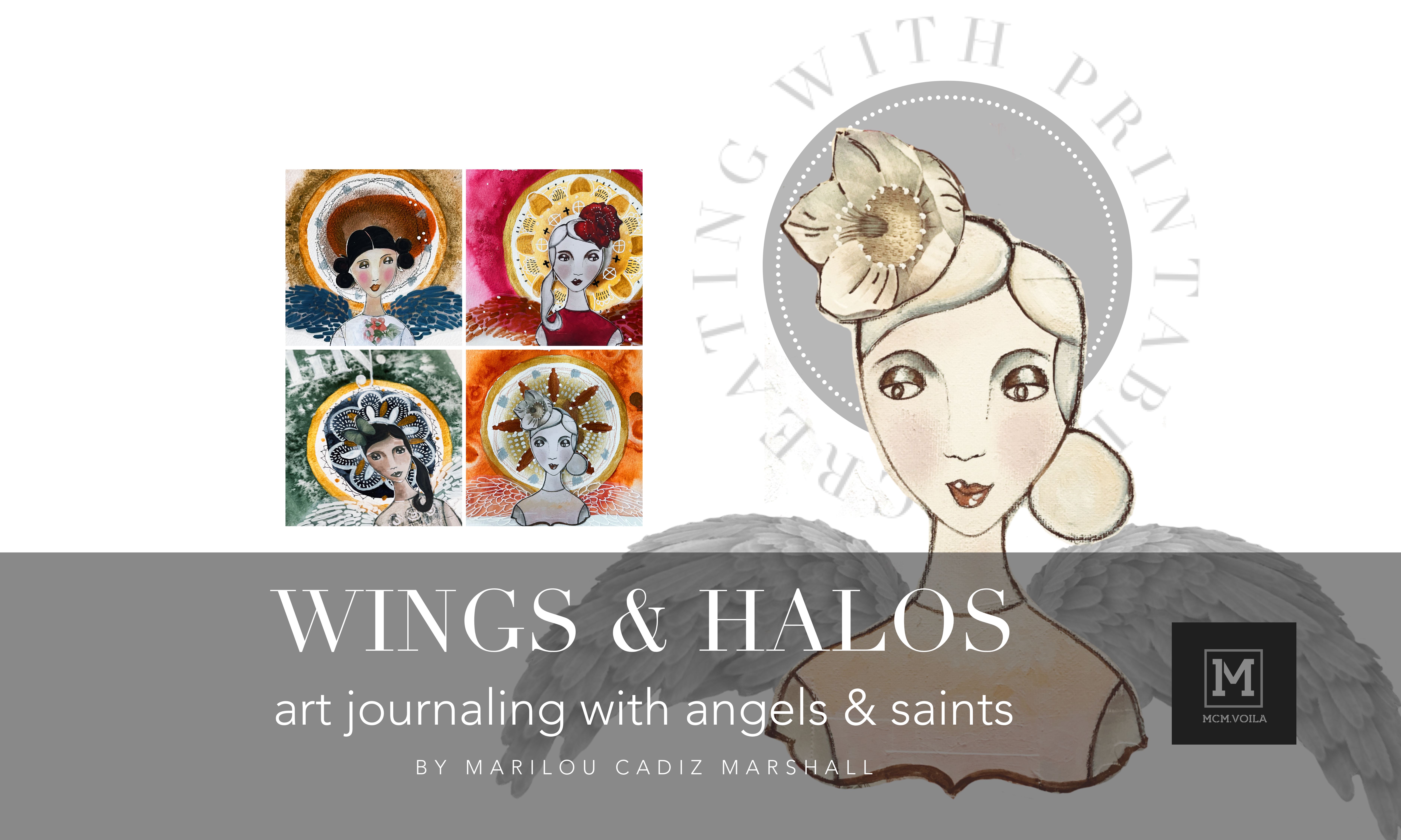 Wings & Halos: art journaling with angels & saints
