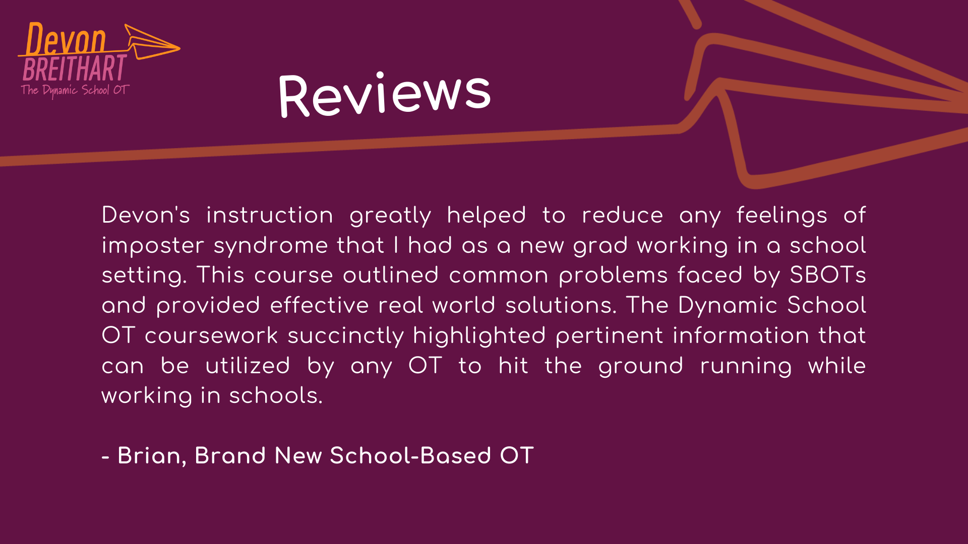 Review of The Dynamic School OT