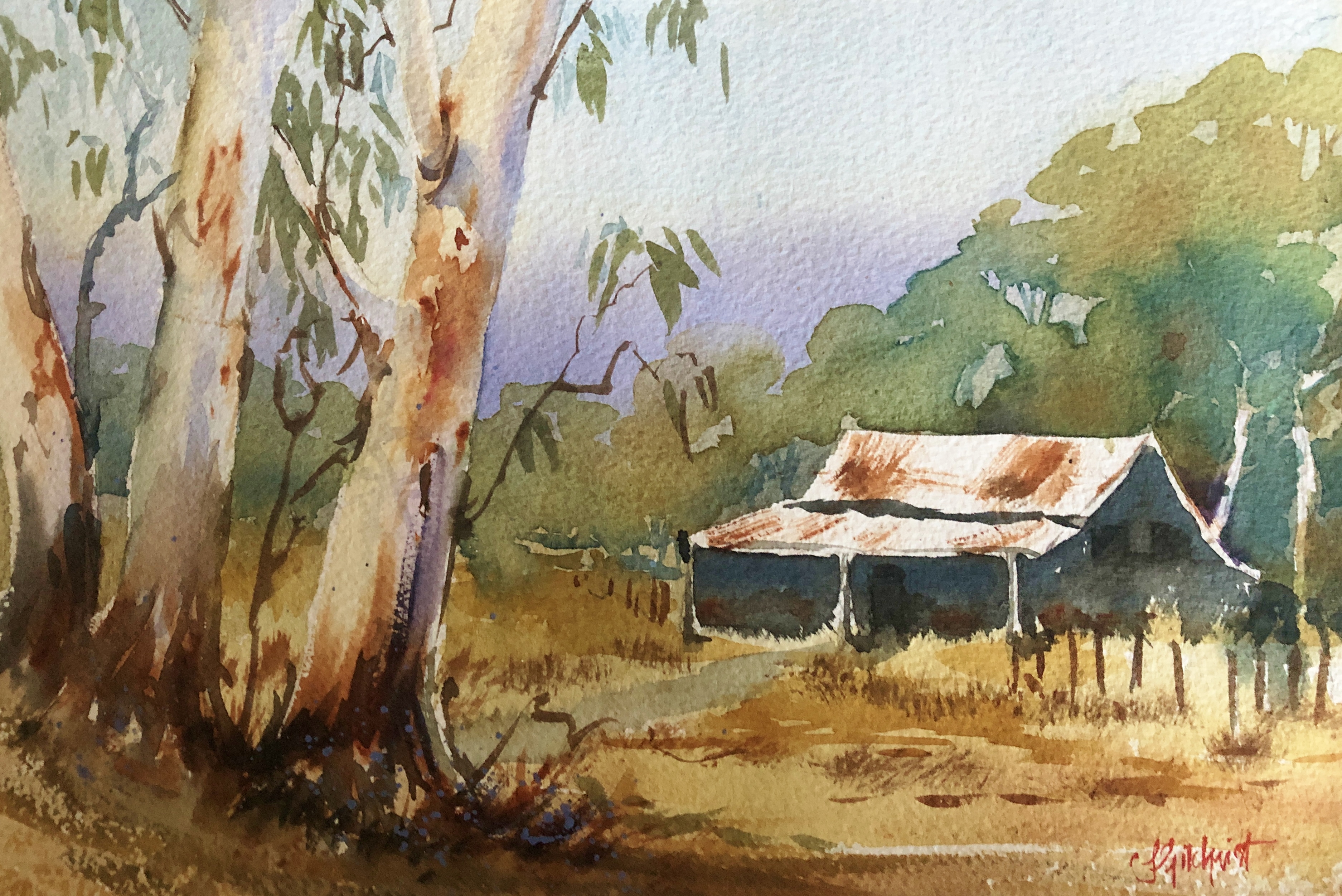 Watercolour workshops online on demand with Jenny Giclhrist and Northern Beaches Watercolour