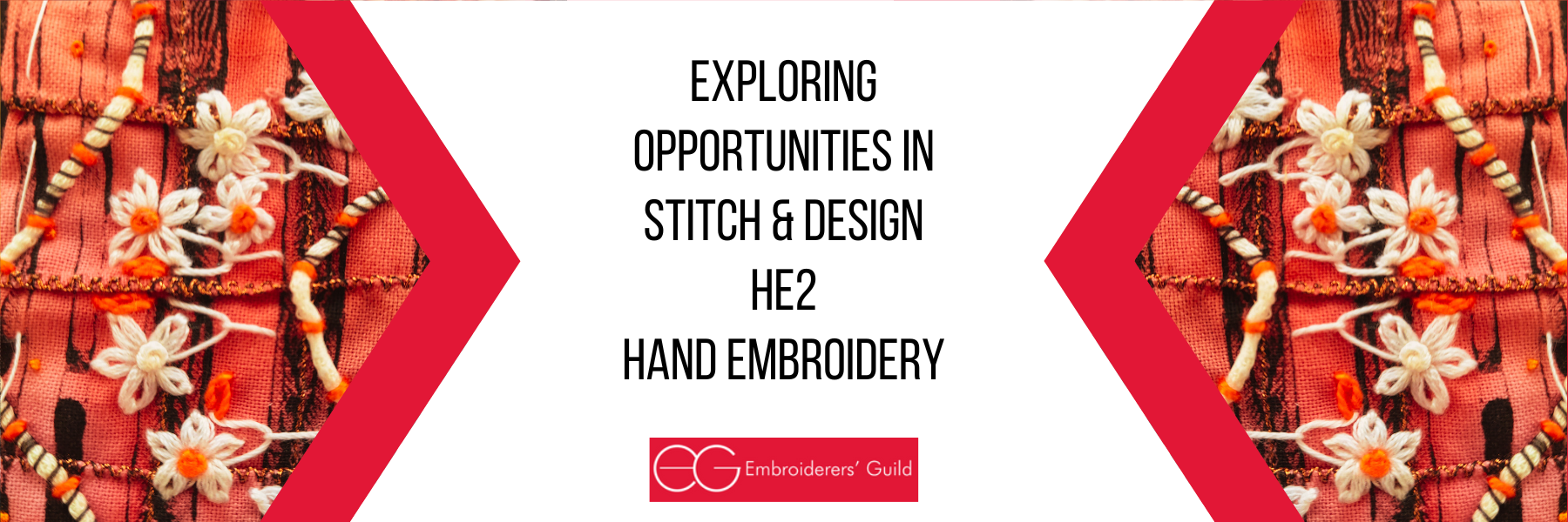 exploring opportunities in stitch & design in hand embroidery online course from The Embroiderers Guild