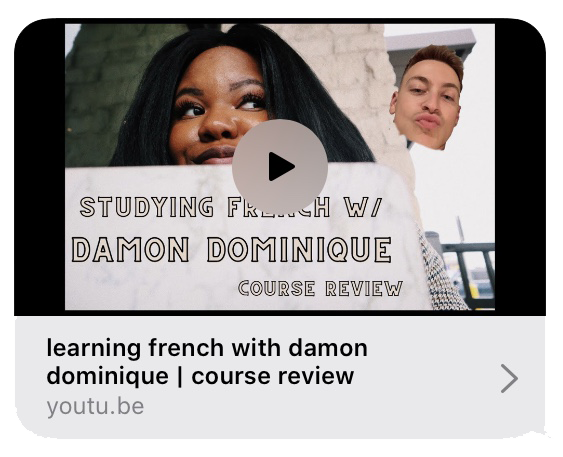 Studying French with Damon Dominique video review