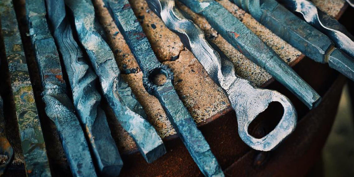 Blacksmithing forged bottle openers