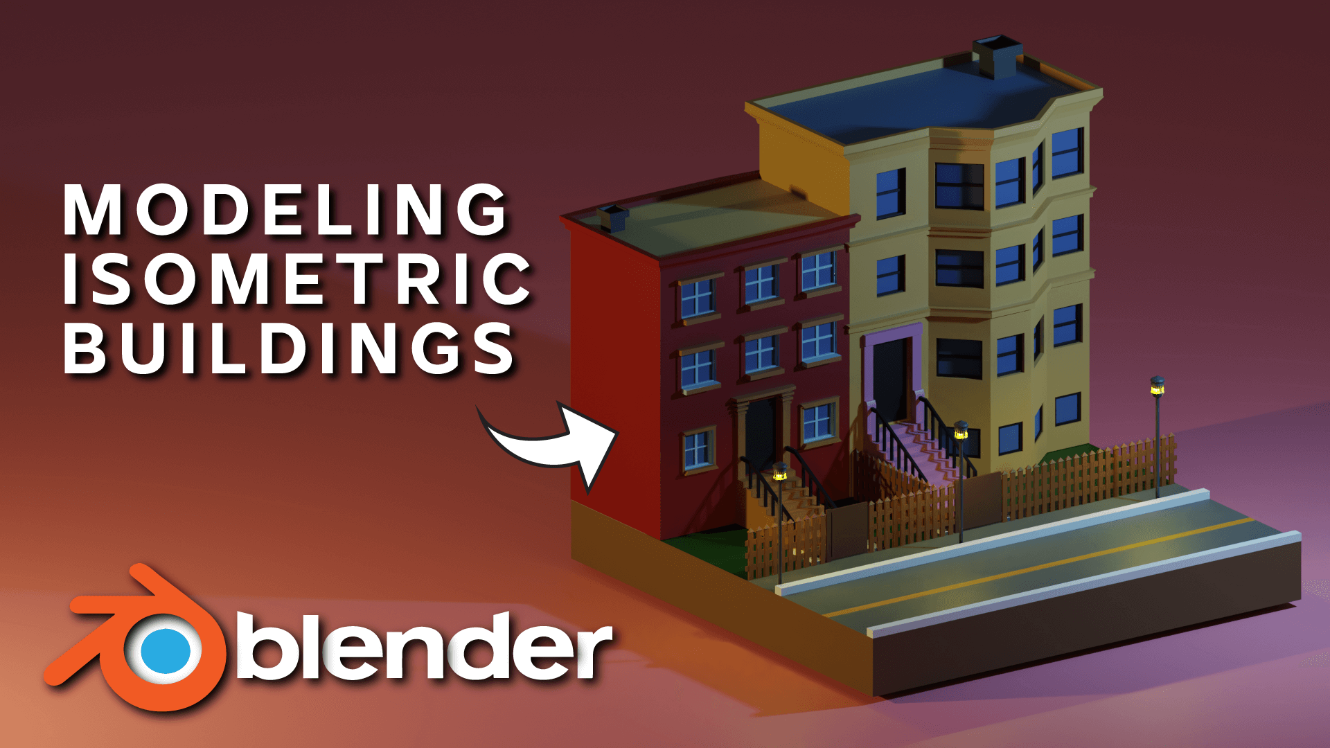 Low Poly Art Buildings Course Blender Academy