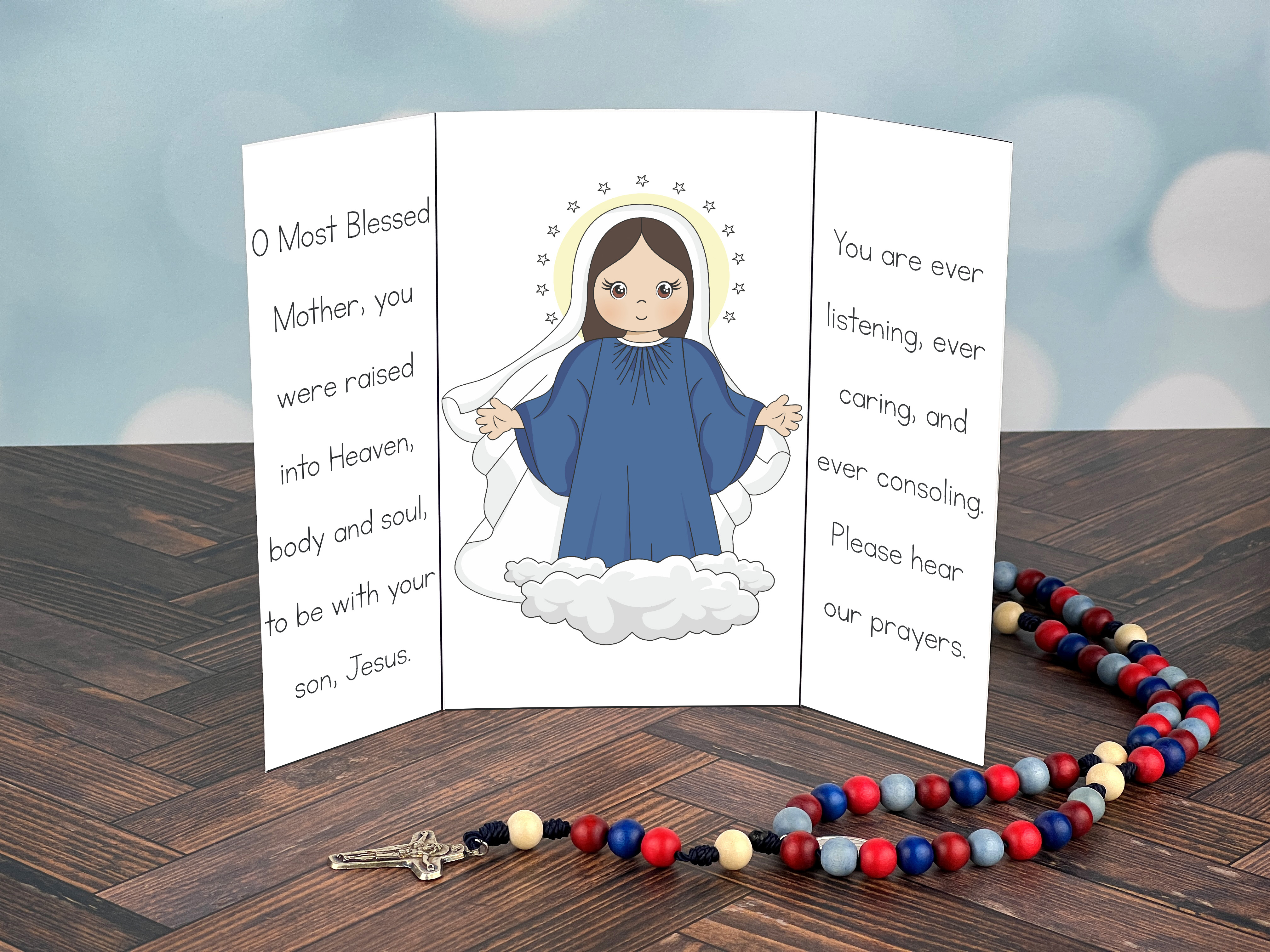 Assumption of Mary Triptych Activity for Kids