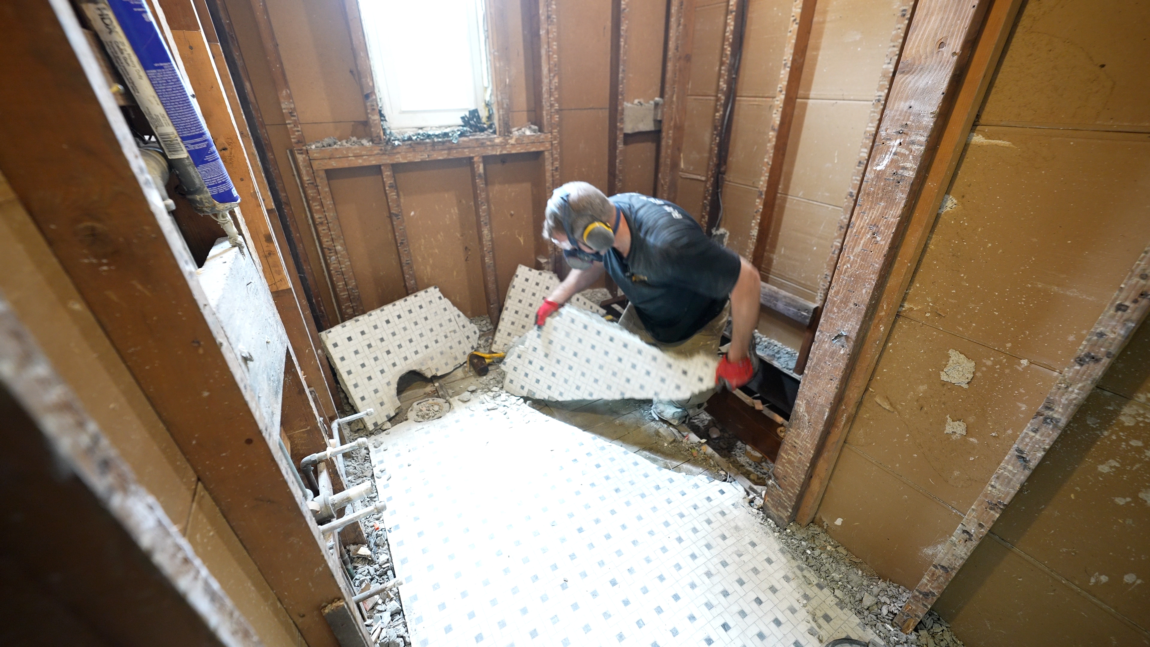 Old tile floor removal