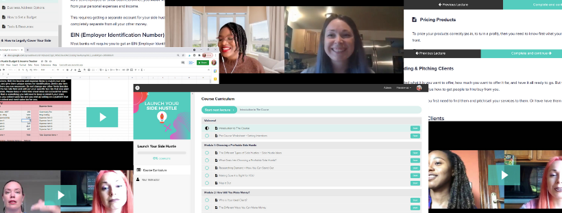 Launch Your Side Hustle Course Screenshots