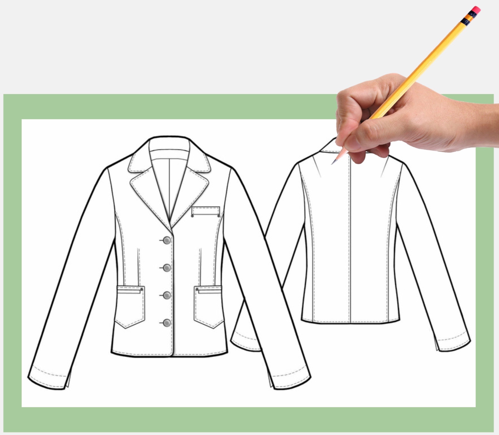 drawing of a jacket