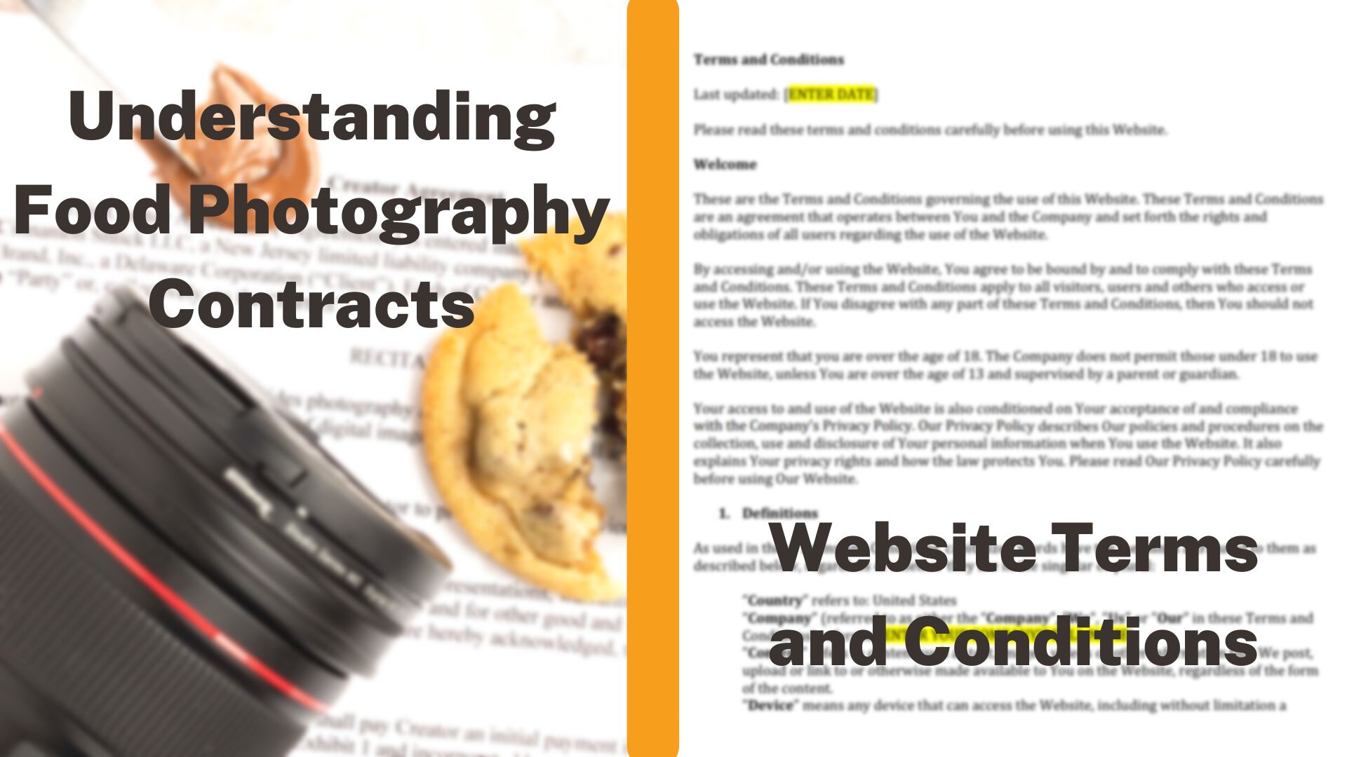 Bundle #2: Understanding Food Photography Contracts + Website Terms &amp;