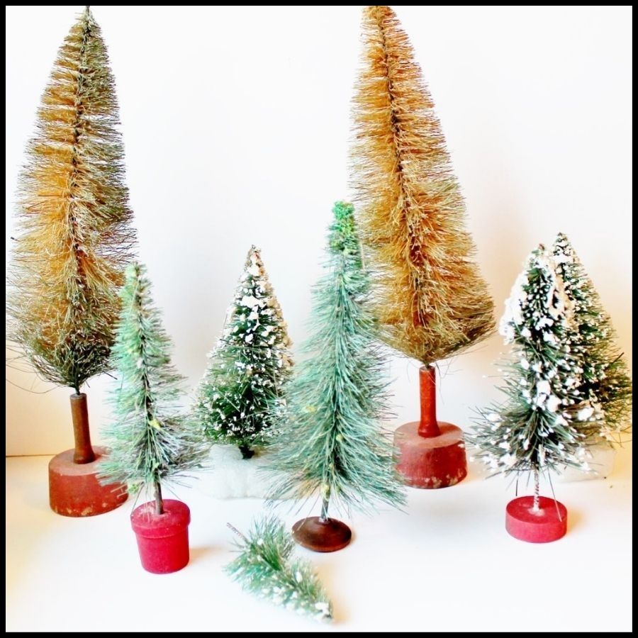 Vintage bottle brush trees