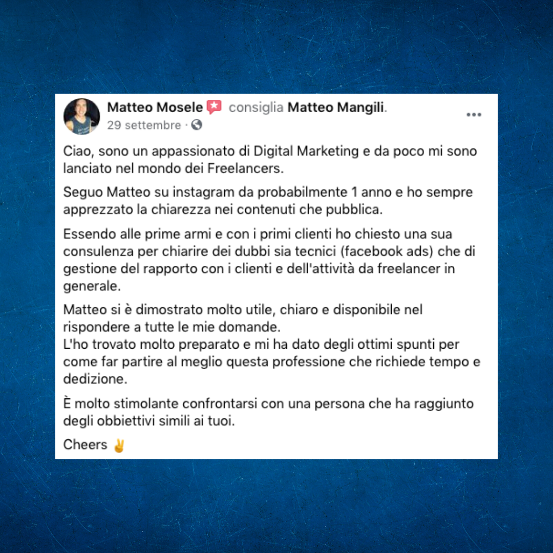 Recensione Matteo Mangili