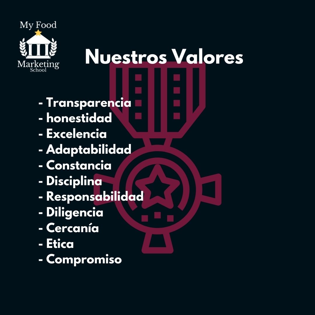 Valores-My food marketing