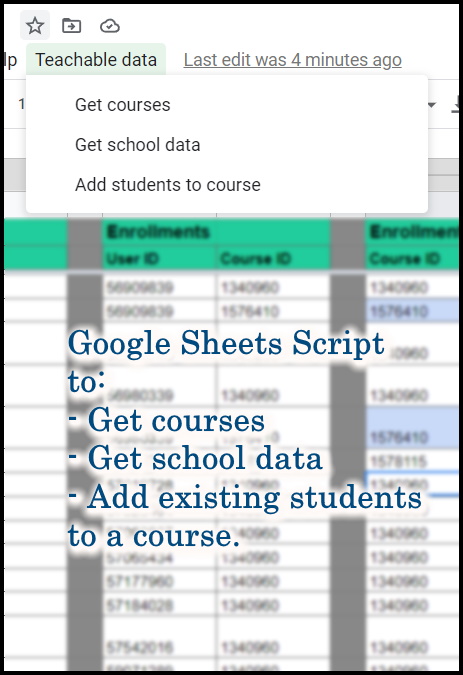 Google Sheets Script to Share Existing  students to Google Drive files and folders.