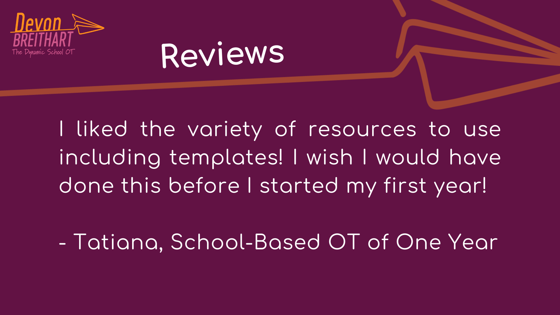 The Dynamic School OT Testimonial