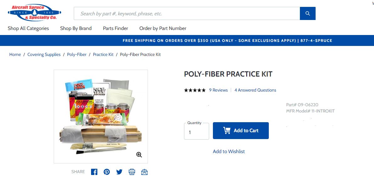 Poly Fiber Covering Kit