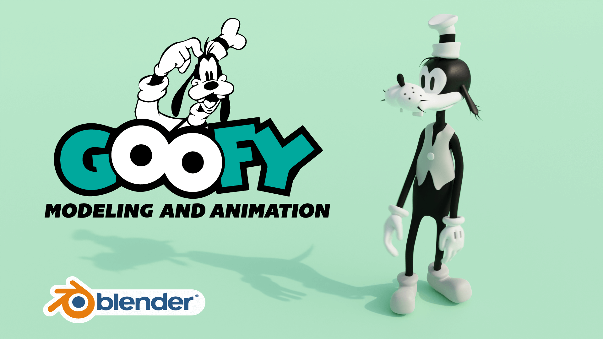 Goofy 3D Model Course Animation Blender Academy