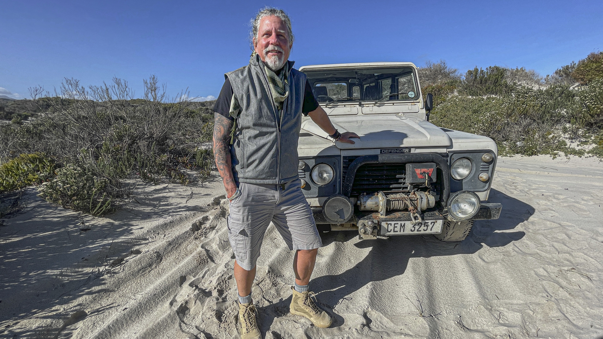 Exploring the dunes in South Africa in the Landy