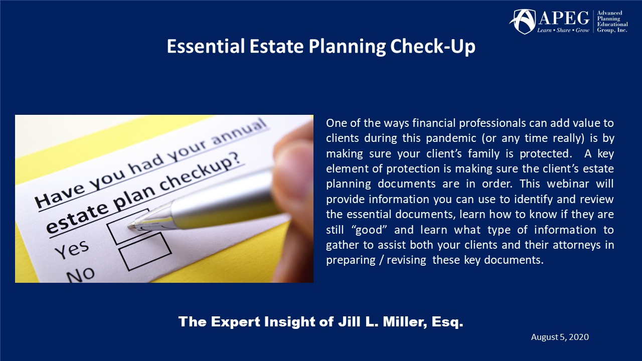 APEG Essential Estate Planning Checkup