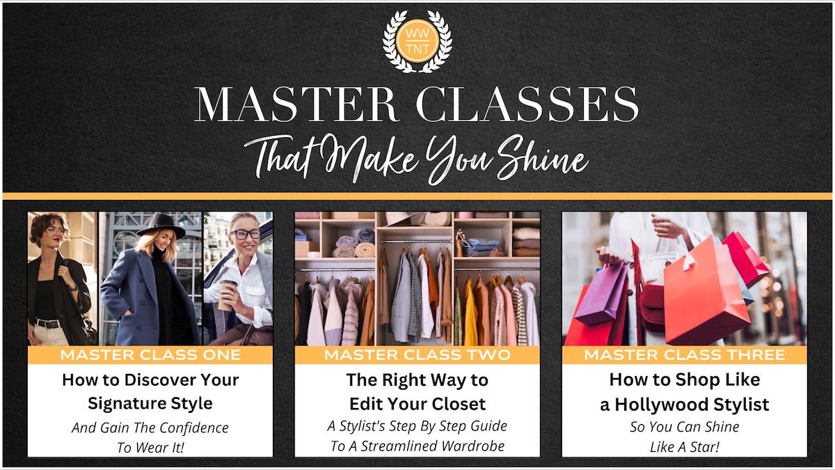 all three classes pictured together with title that says Master Classes That Make You Shine