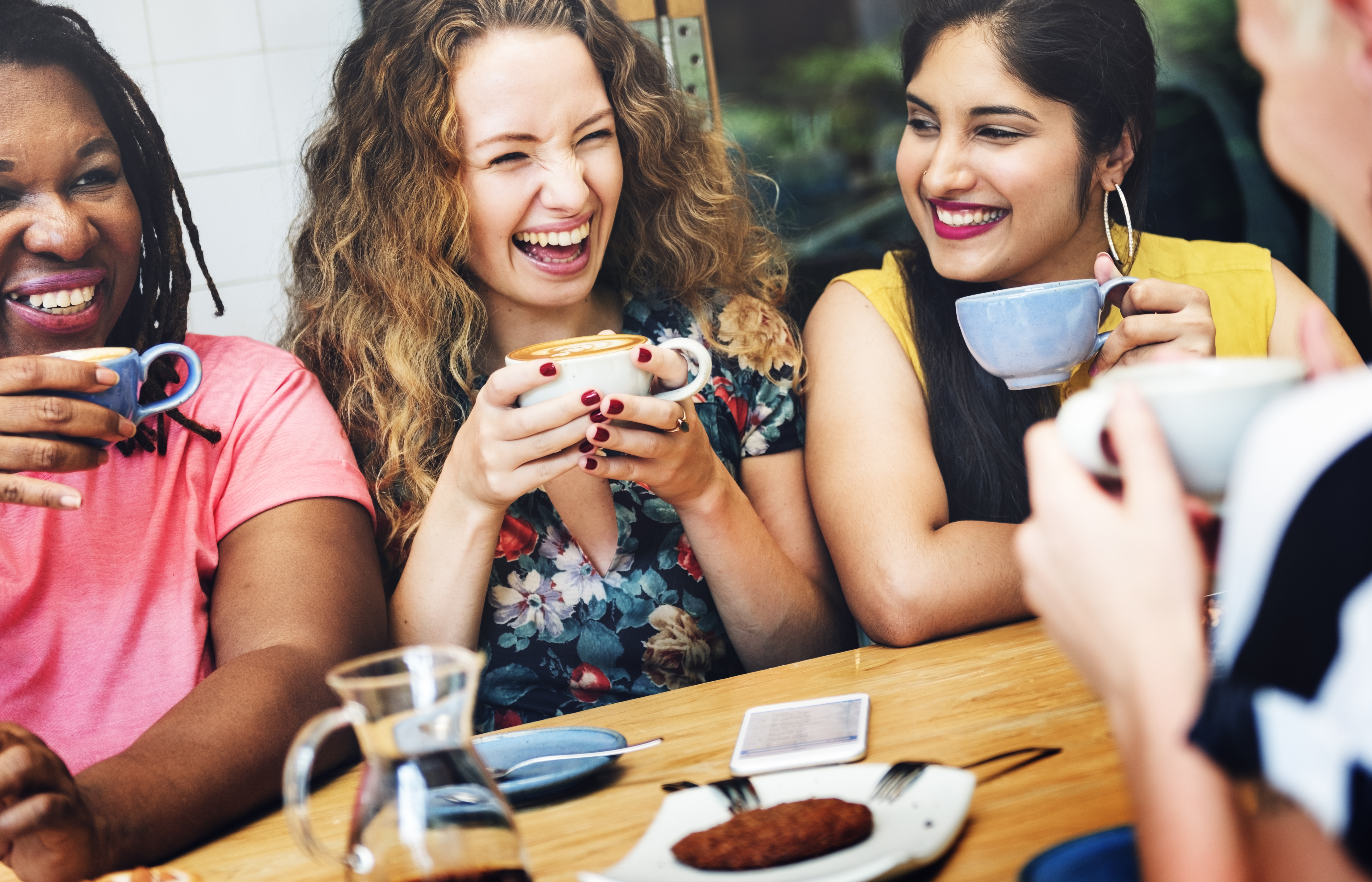 Working Homeschool Moms Drinking Coffee