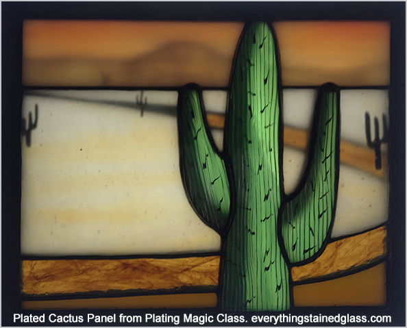 stained glass plating magic class - cactus