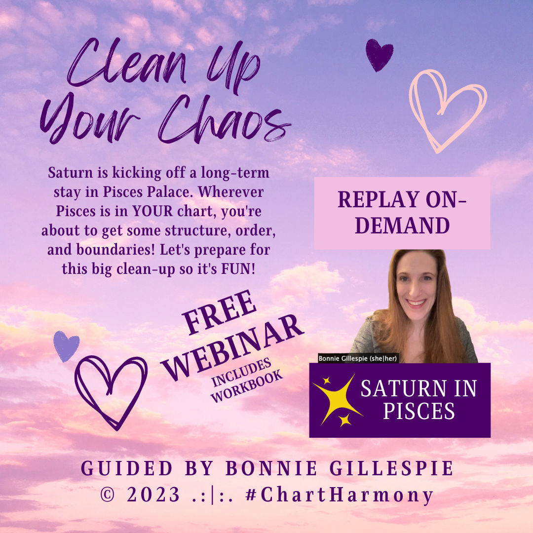 purple and pink clouds with floating smiling white female (Bonnie Gillespie) and words about the webinar being free and available here