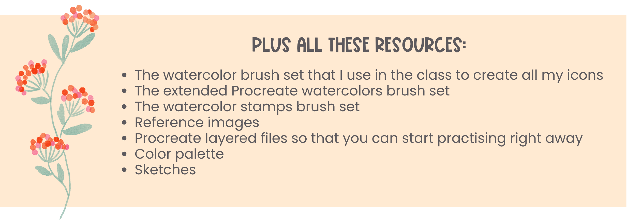 Resources included: free brushes, files, color palette