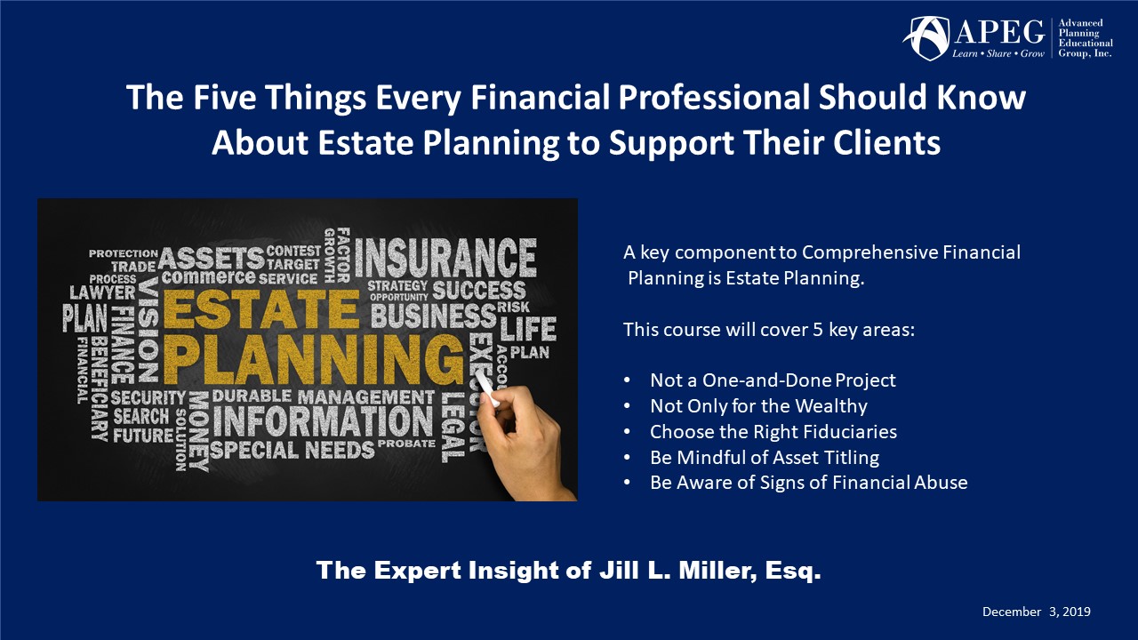 APEG 5 Things about Estate Planning