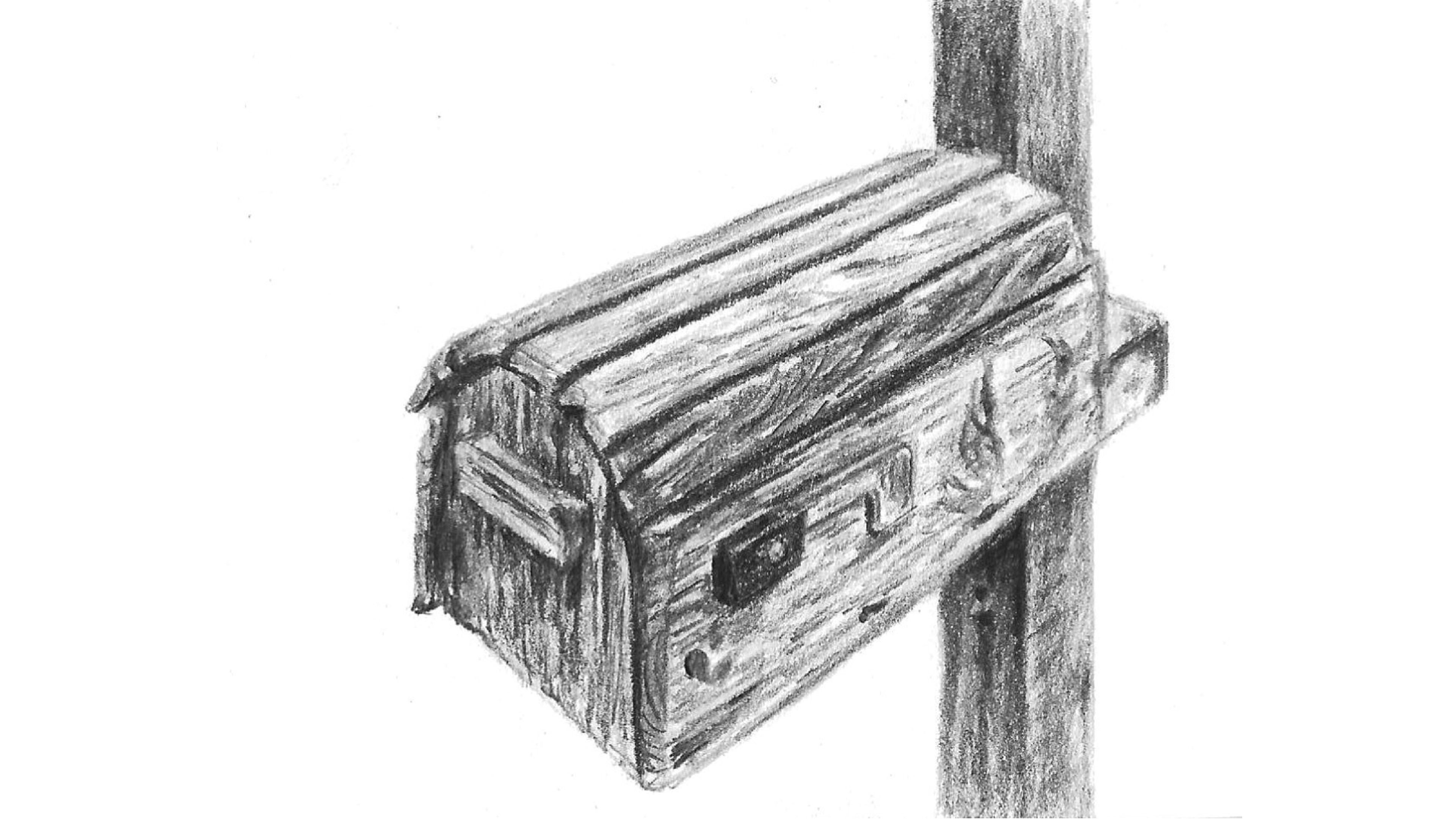 how to draw a mailbox