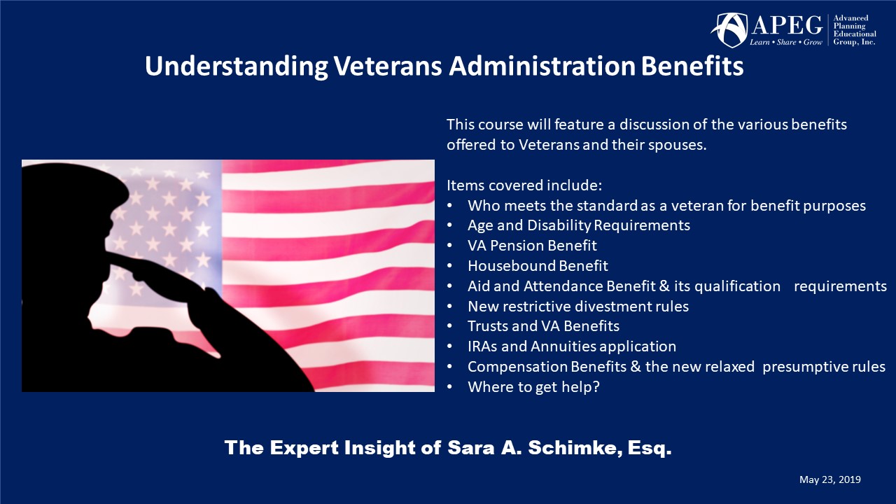 APEG Understanding Veterans Administration Benefits