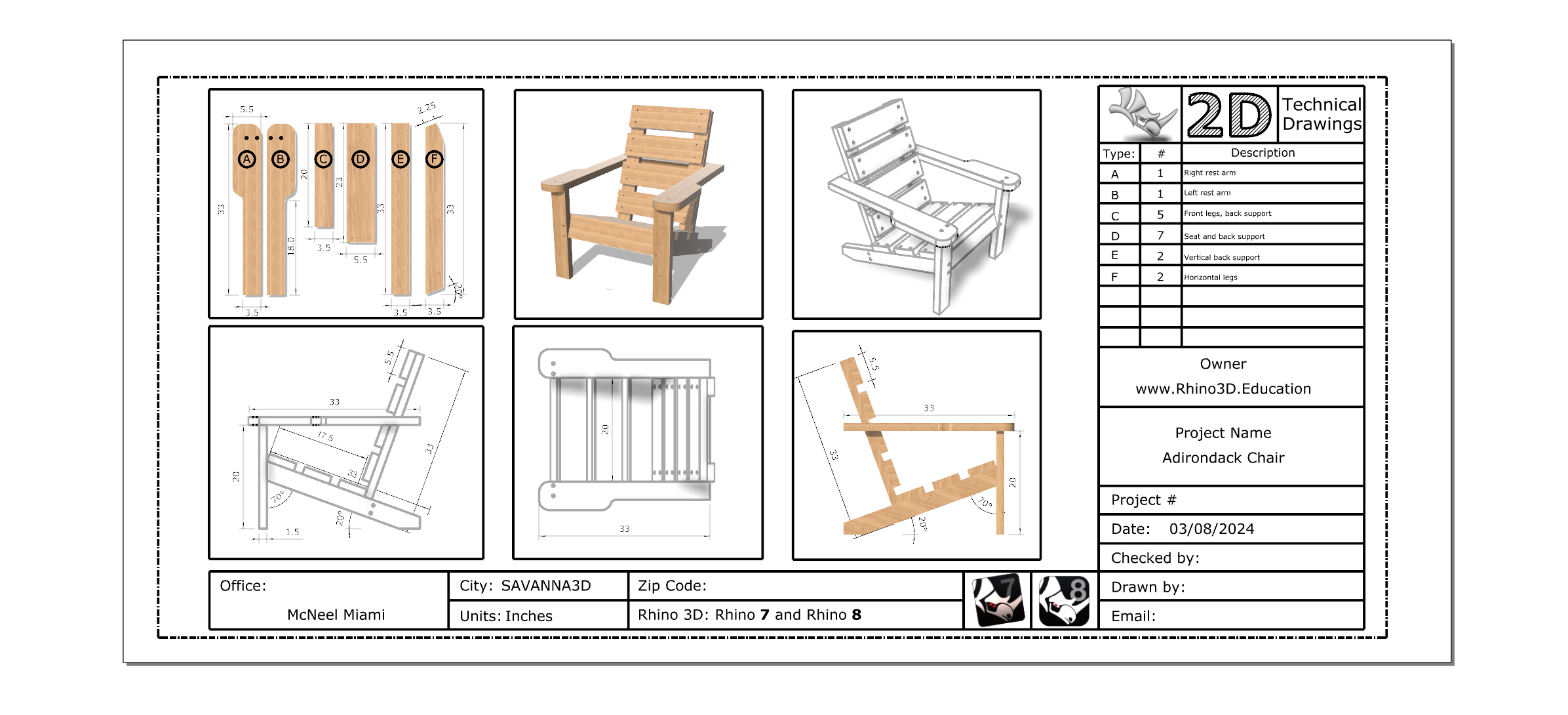 2D Drafting with Rhino3D