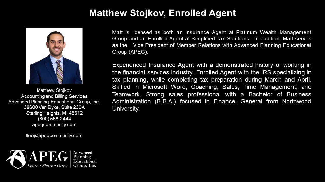 APEG Matthew Stojkov