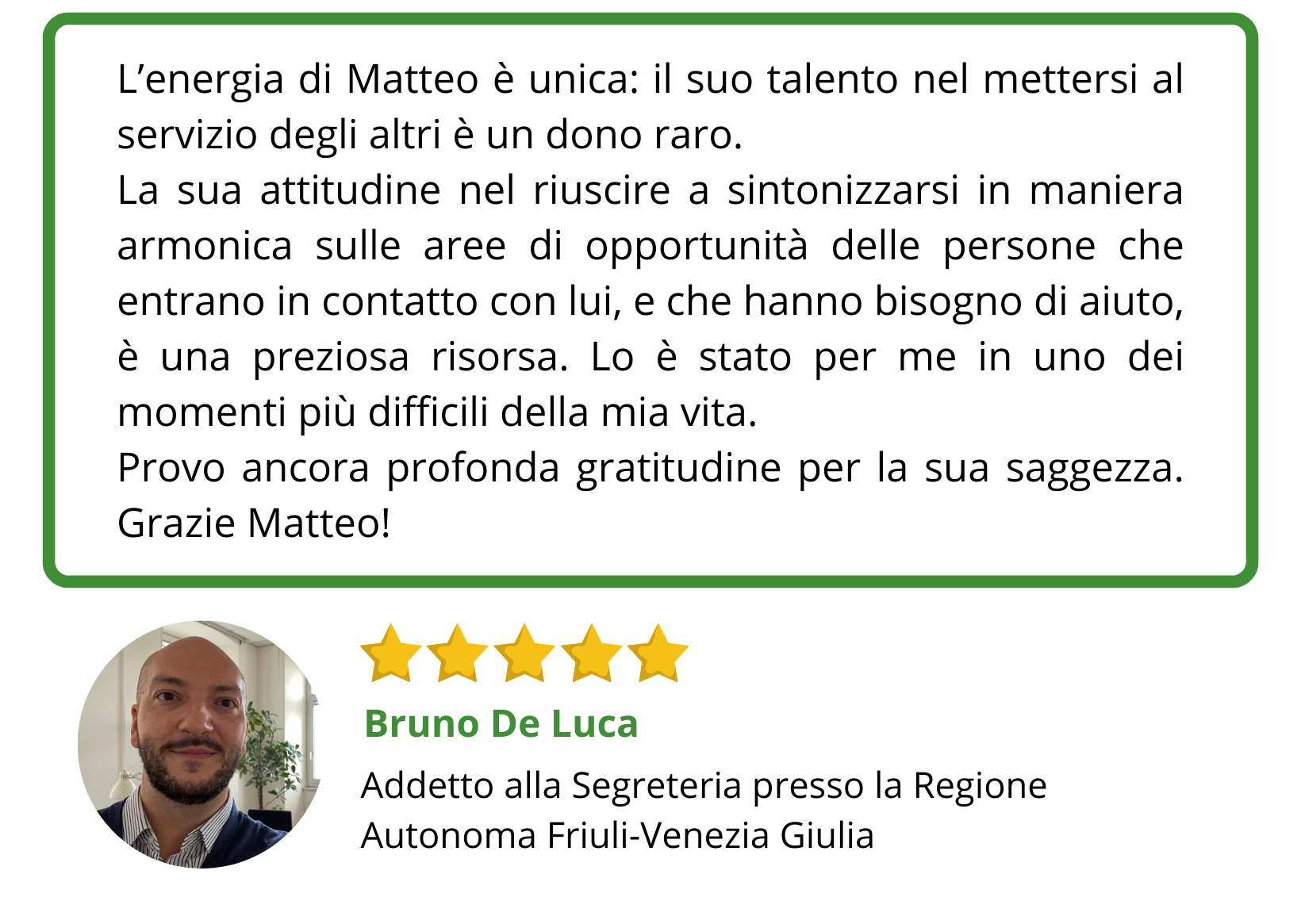 Testimonianza di Bruno De Luca