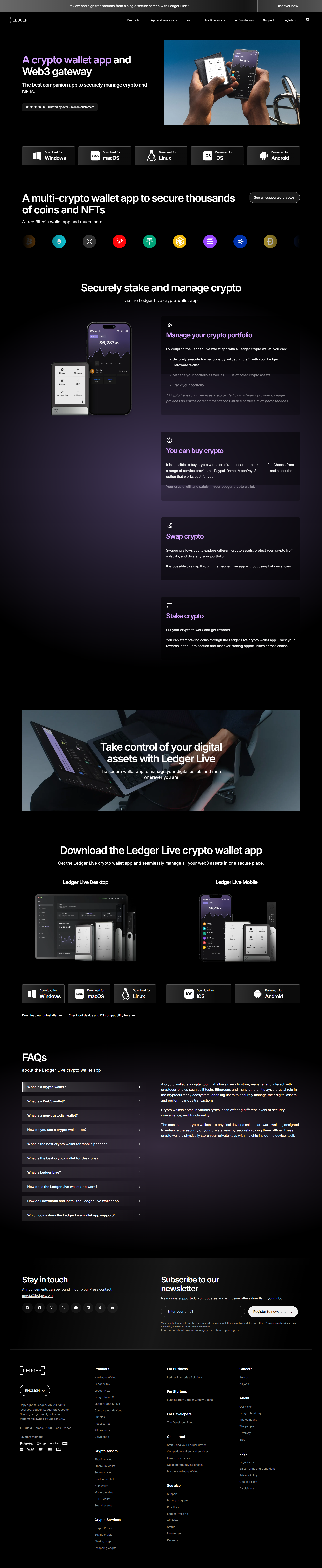 Login ledger wallet account