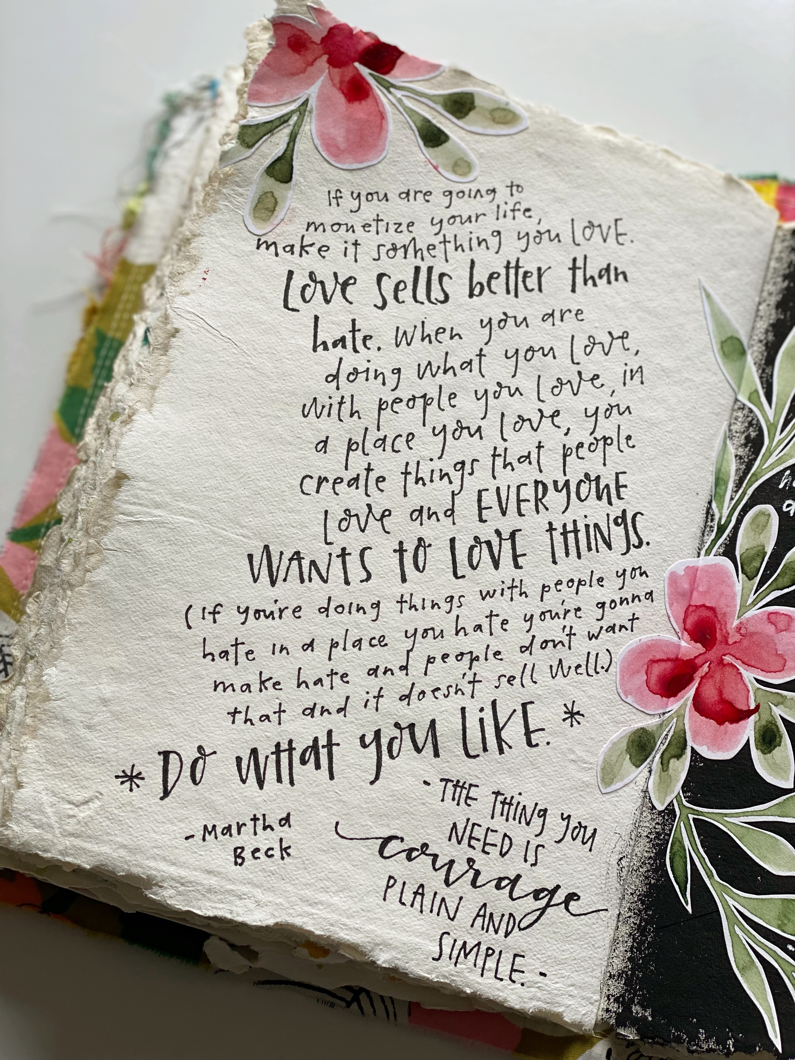 Daily Mindful Lettering Book: Live With Love – Hand Lettered Design