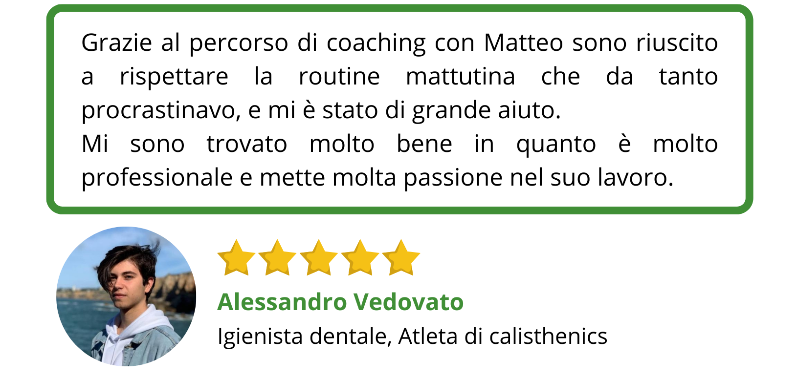 Testimonianza di Alessandro Vedovato