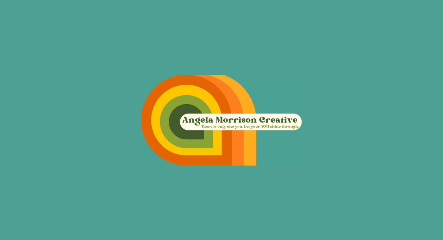 Vintage stacked circles Angela Morrison Creative logo