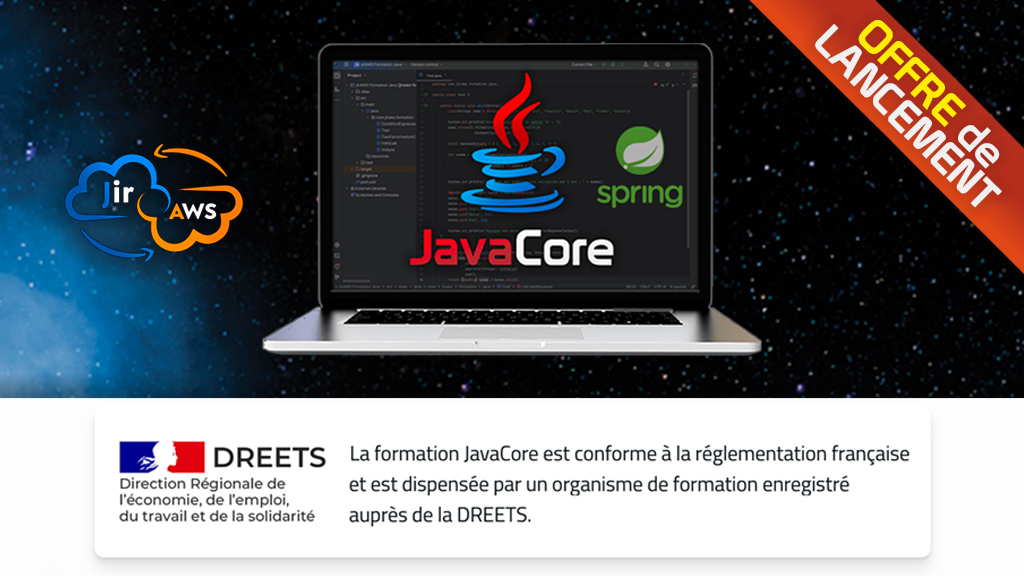 JirAWS JavaCore - Formation avec Accompagnement Personnalisé pour devenir développeur web (Java / Spring)