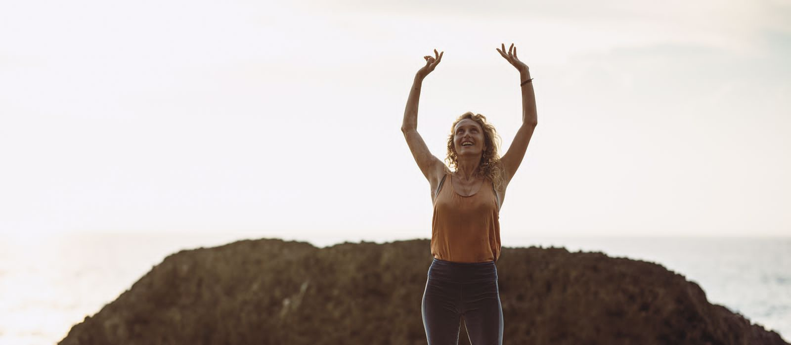 Yoga teacher Bex Tyrer dances in the studio