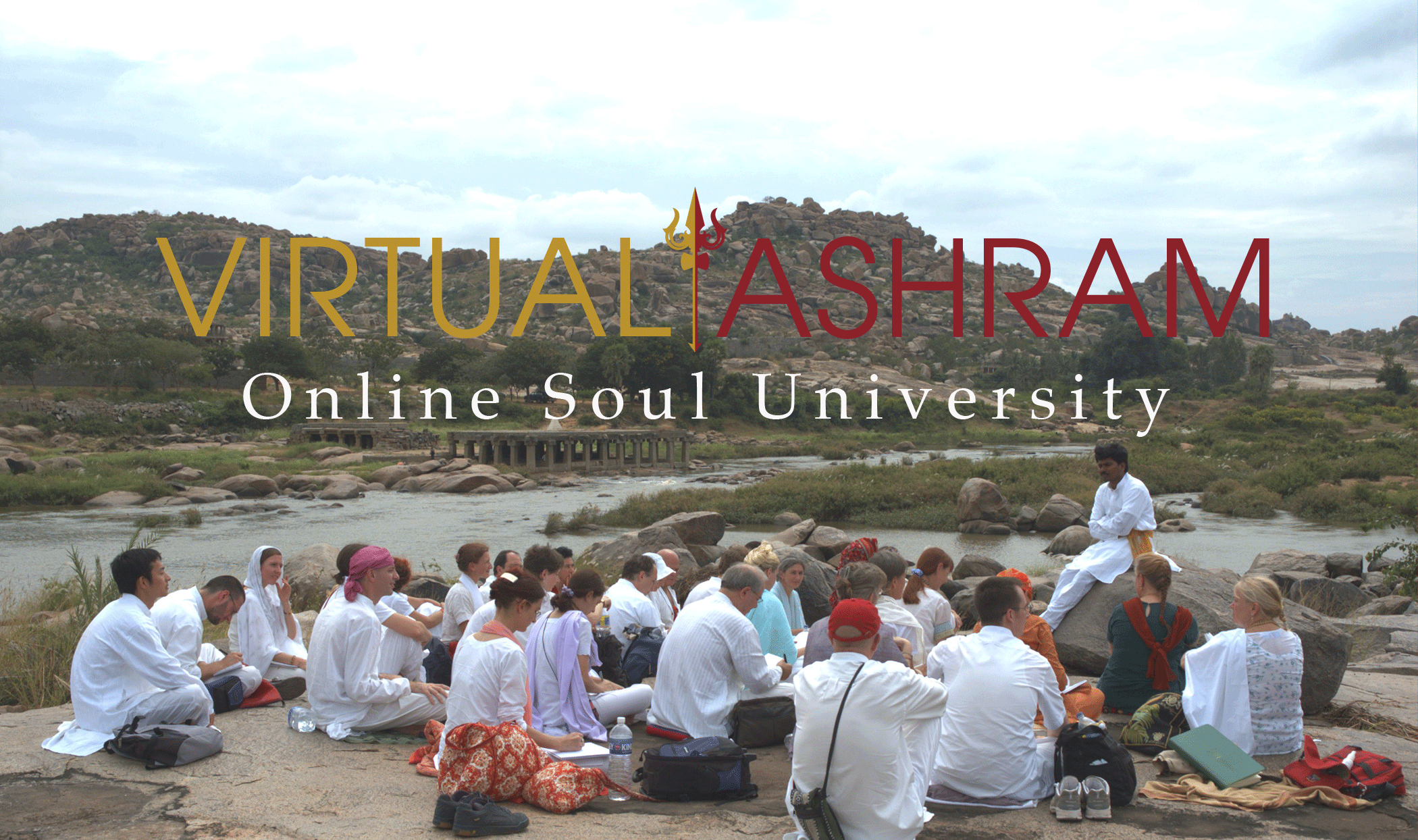 Sri Kaleshwar teaching, circa 2000, Hampi, India