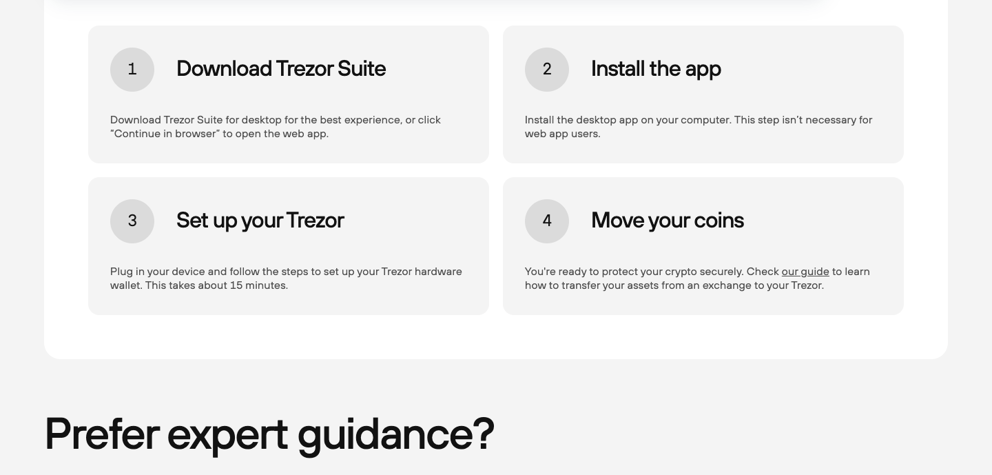 trezor.io/start