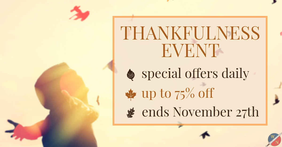 Thankfulness Event - 75% off select courses through November 27th