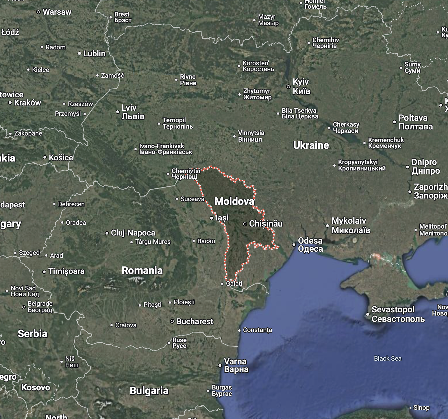 Map of Moldova