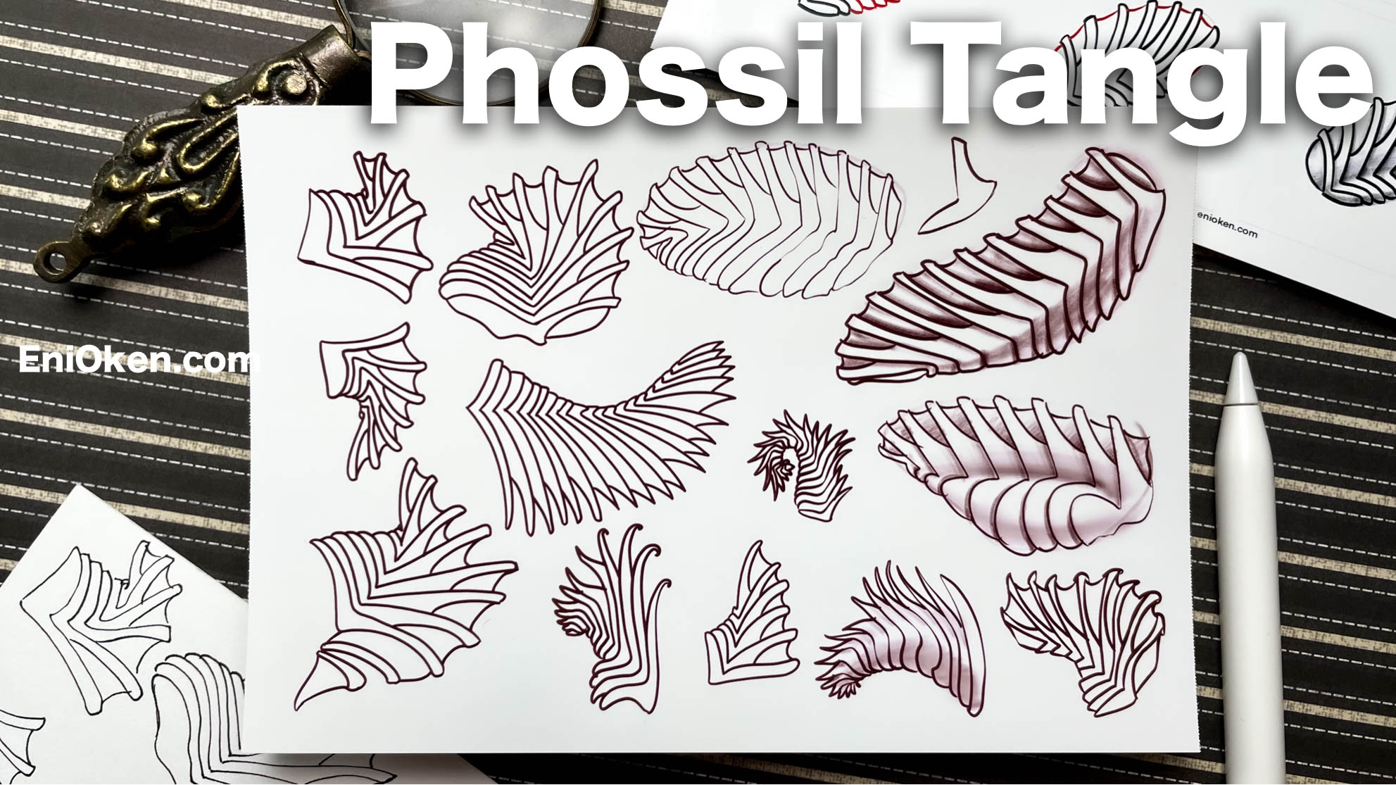 Phossil Tangle Lesson | Eni Oken's Online Art Classes